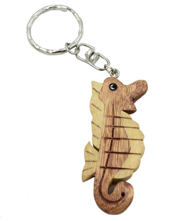 Wooden Sea Horse Key Chains image
