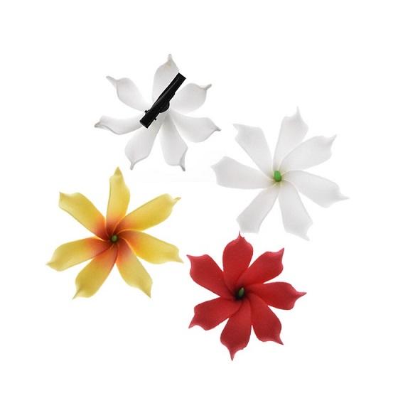 Solid Color Tiare Hair Clips image