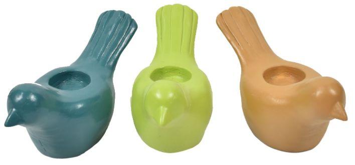 Bird Tealight Holder - 3 Assorted image