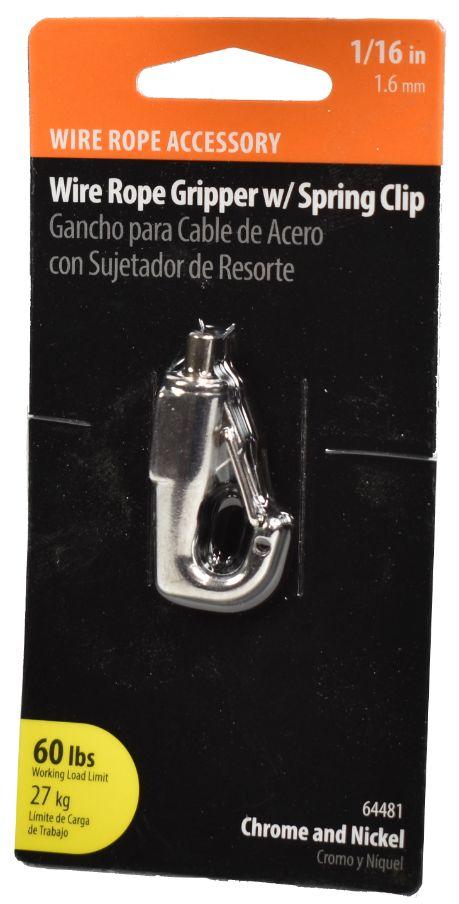 1/16" Wire Rope Gripper with Spring Clip image