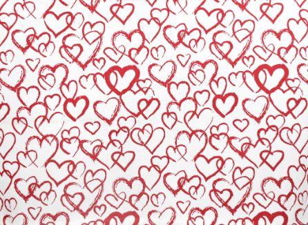Set of 4 Napkins - Heart Print image