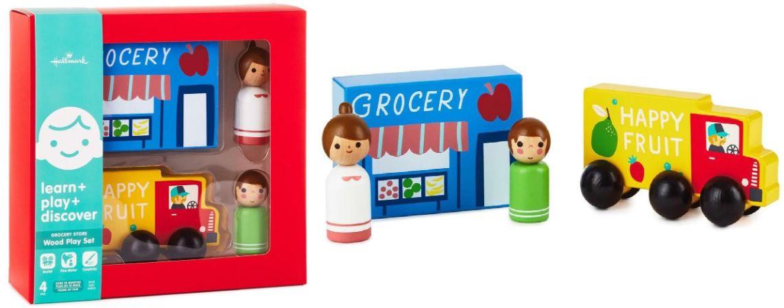 Hallmark 4 Piece Wood Playset - Grocery Store image