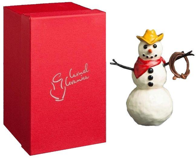 Carmel Ceramica "Snow Kids" Snowman Figure - Duke image