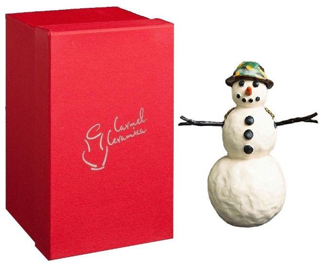 Carmel Ceramica "Snow Kids" Snowman Figure - Sarge image