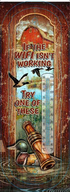 "If the WIFI Isn't Working" Metal Thermometer image