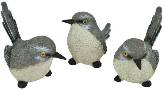 Large Gray Bird Figure - 3 Assorted image