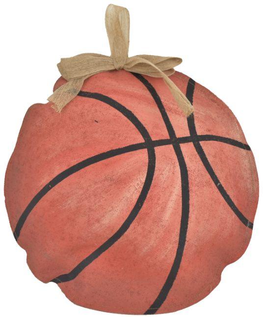 Stuffed Burlap Basketball Décor image