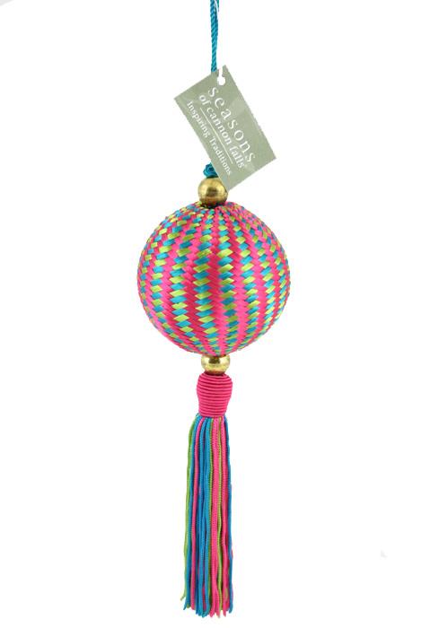 Multi Colored Ball Tassel Ornament image