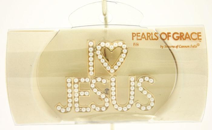 I LOVE JESUS Pearls of Grace Pin image