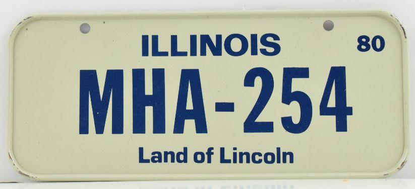 Vintage 1980 Bicycle Tag Illinois image