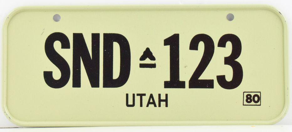 Vintage 1980 Bicycle Tag Utah image