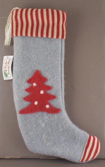 Old Fashion Stocking Ornament - Gray - 14" image