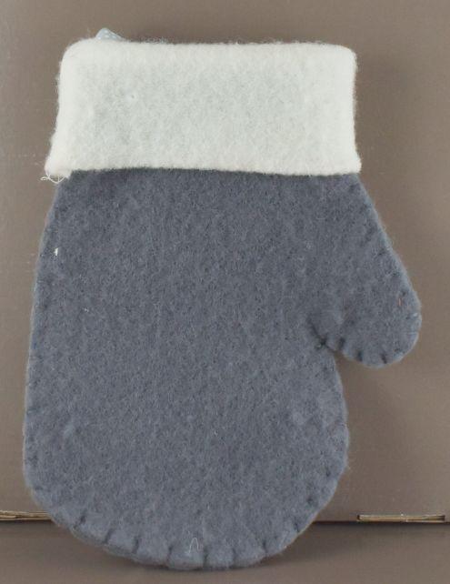 7" Gray Mitten Ornament image
