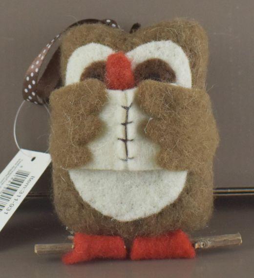 Blue Owl Ornament - 4" image