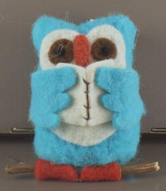 Blue Owl Ornament - 4" image