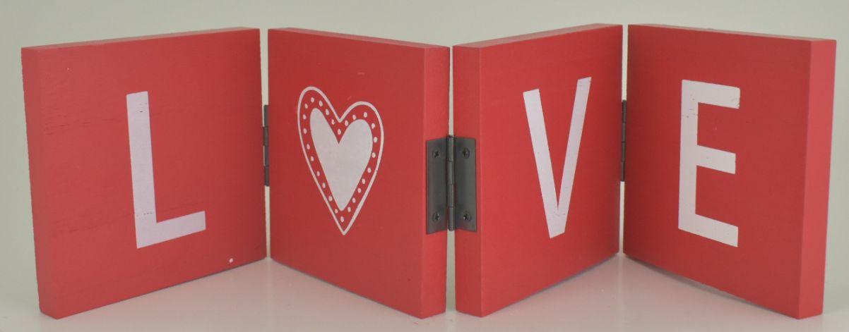 4 Panel Folding "LOVE" Decor image