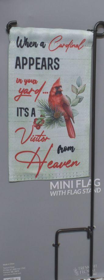 MINI FLAG "WHEN A CARDINAL APPEARS" image
