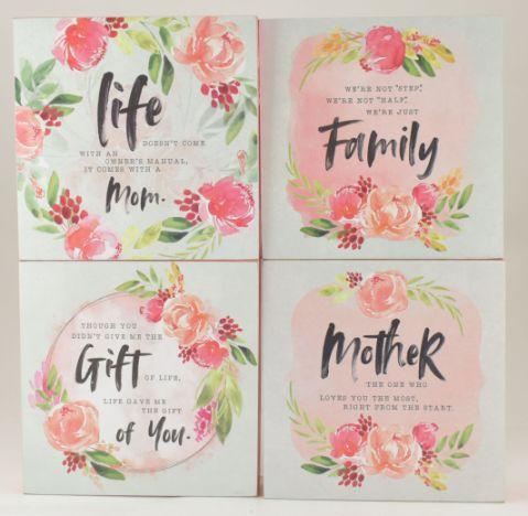 Modern Family Decor Wall Art - 4 Asst image
