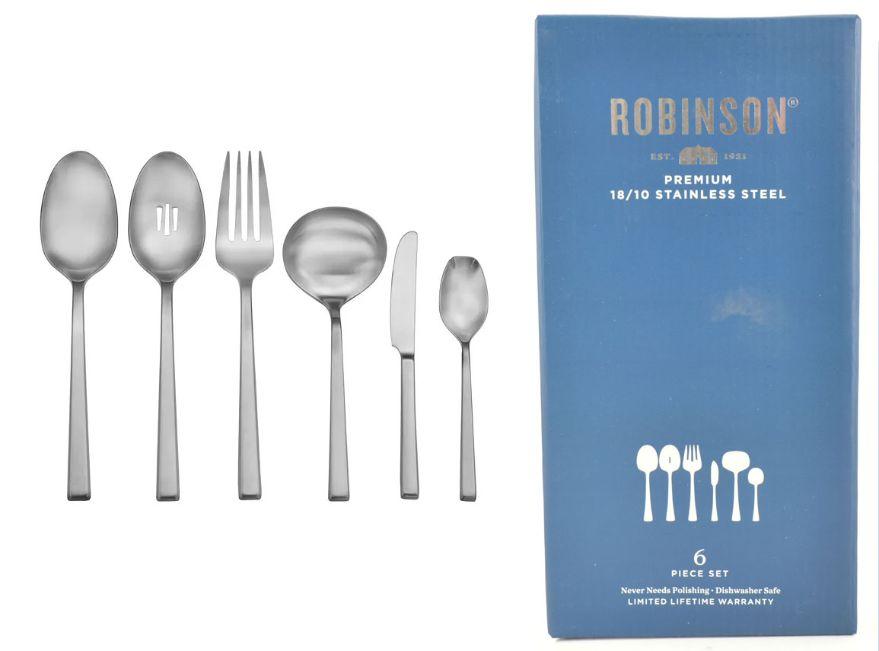 Satin Wynn 6 Pc. Serving Flatware Set image