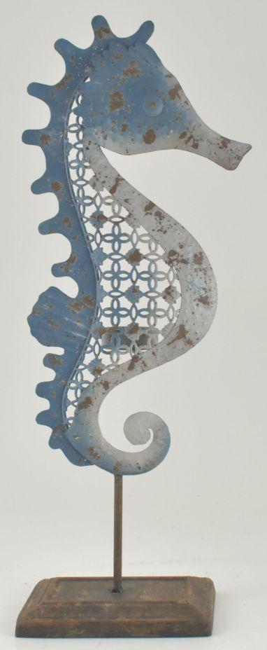 Large Metal Sea Horse Tea Light Holder image