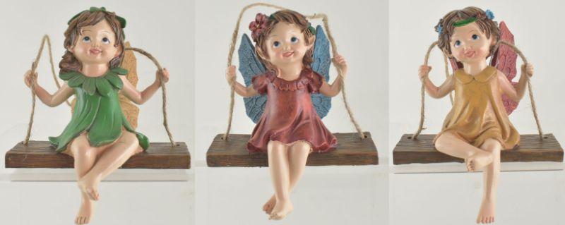 Resin Swinging Garden Fairy 3 Asst image