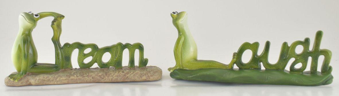 Resin Frog Sign 2 Asst image