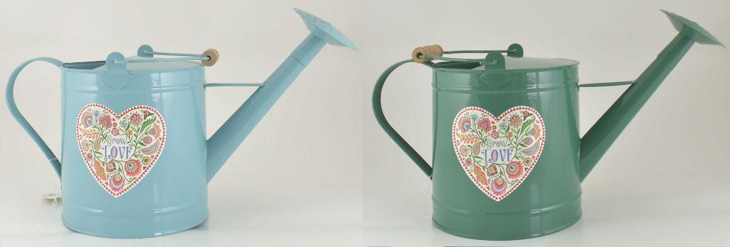 Metal Heart Watering Can 2 Asst image