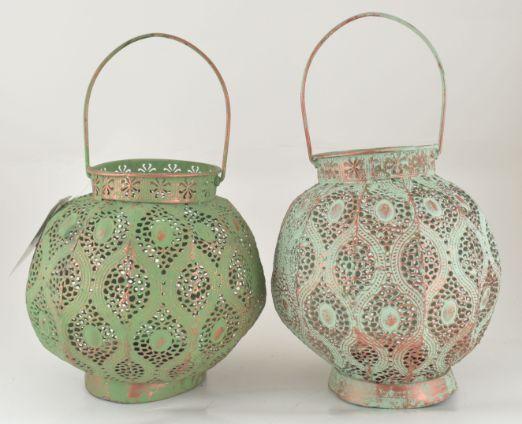 Small Metal Filigree Lantern 2 Asst image