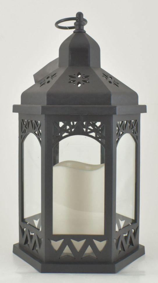 13.5 In. PLASTIC LED LANTERN BLACK image