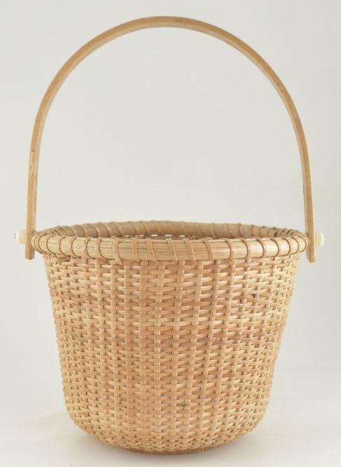 Wooden Handled Basket with Liner image