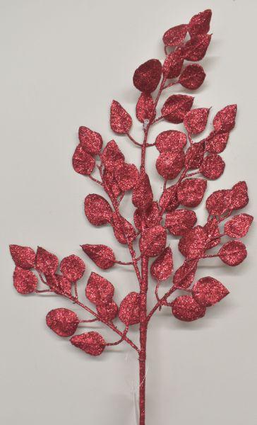 Glitter Leaf Stem Red image