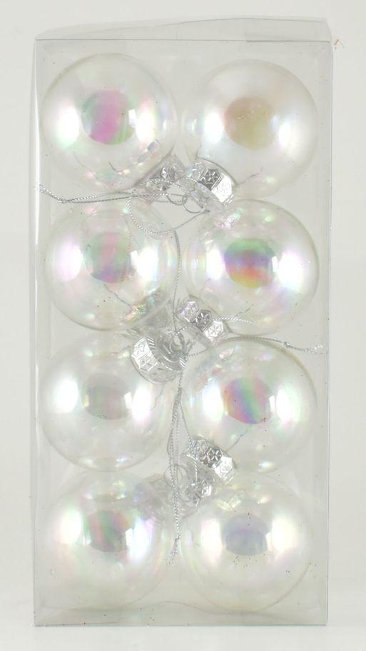 Boxed Ornament 8 pc Box - Iridescent image