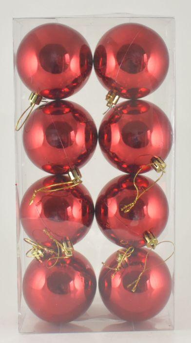 Boxed Ornament 8 pc Box - Red image