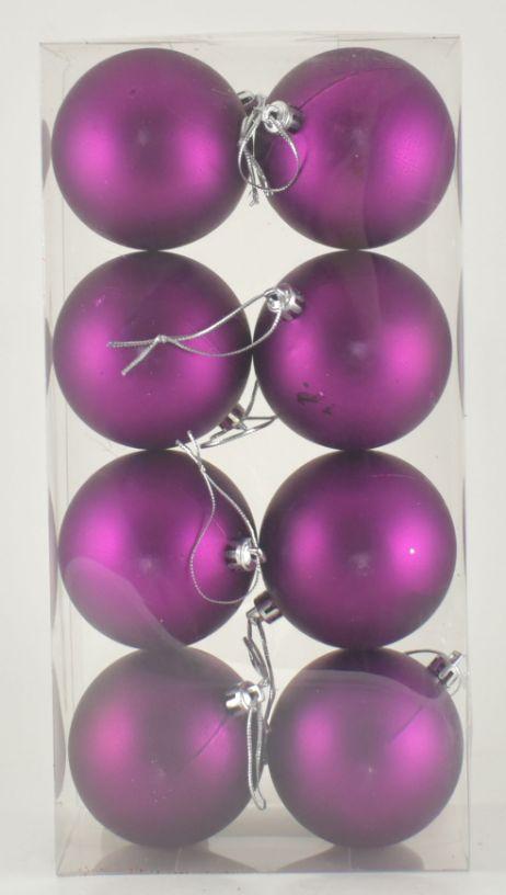 Boxed Ornament 8 pc Box - Plum image