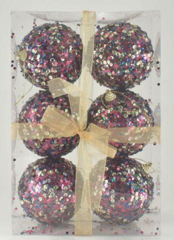 Ball Ornament (6pc box) Dark Blue image