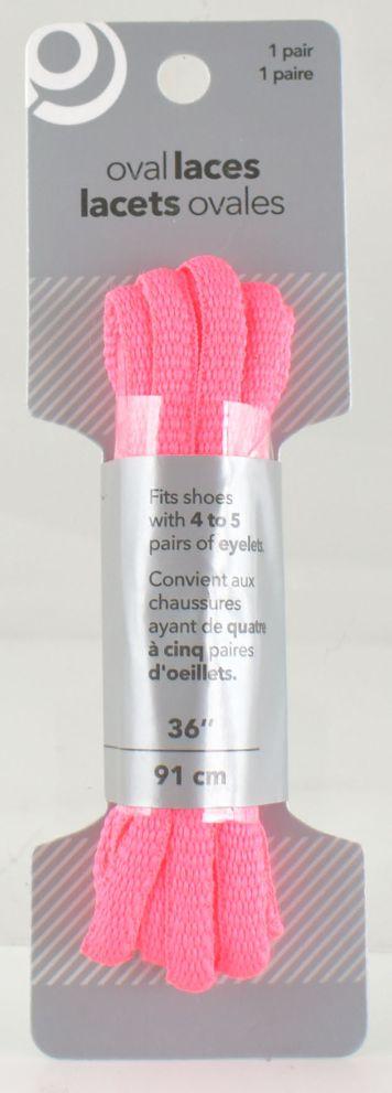 Neon Pink Oval Shoe Laces image