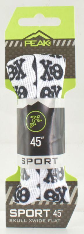 Skull & Crossbones Sport Extra Wide Flat Shoe Laces image