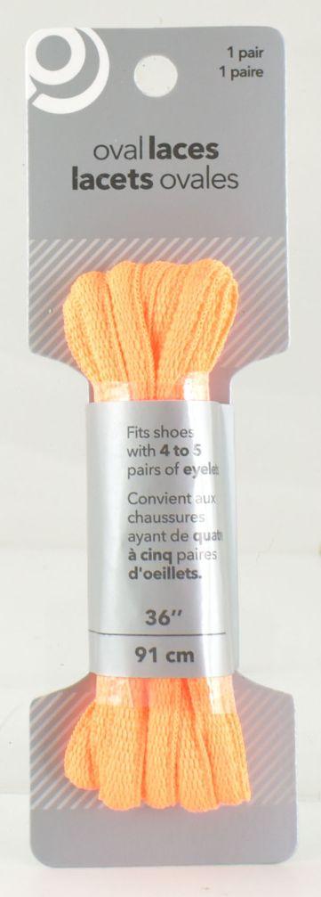 Neon Orange Oval Shoe Laces image