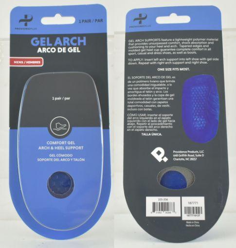 1 Pair Men's Gel Arch & Heel Supports. image