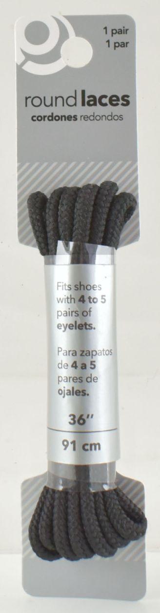 Black Round Shoe Laces image