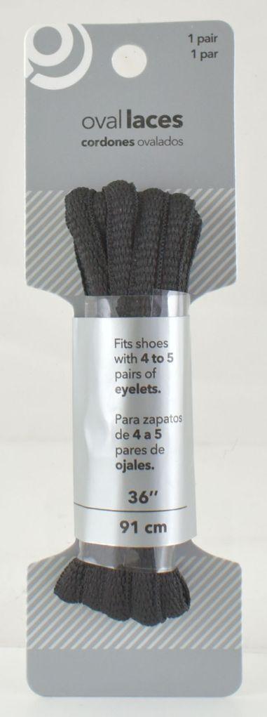 Black Oval Shoe Laces image