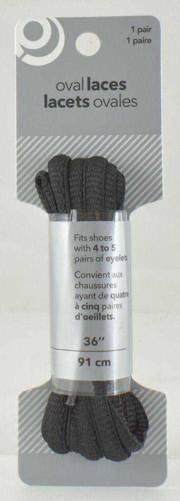 Black Oval Shoe Laces image