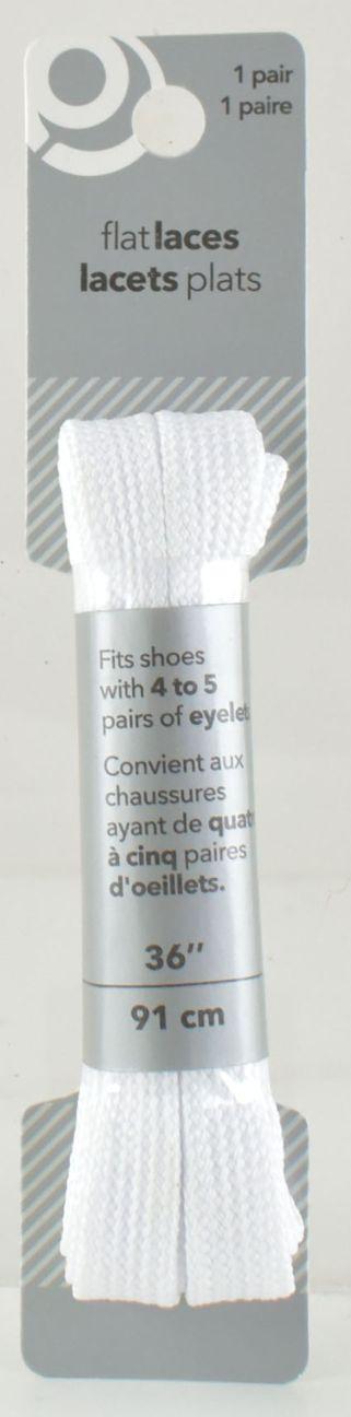 White Flat Shoe Laces image