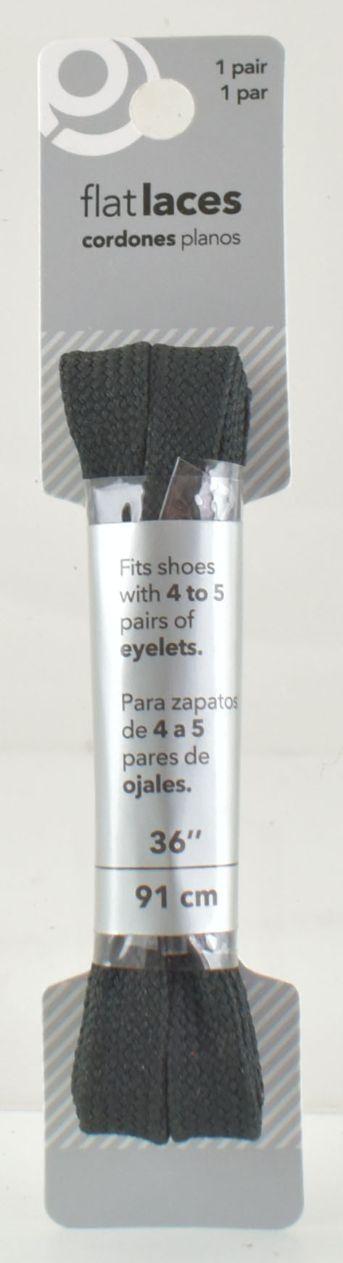 Black Flat Shoe Laces image