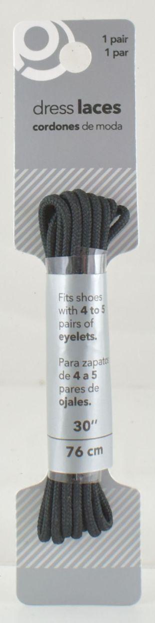 Black Round Dress Shoe Laces image