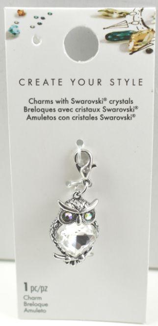 Swarovski Crystal Owl Charm image