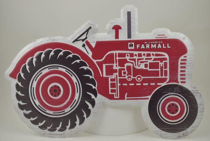 "Farmall" Red Tractor Metal Sign image