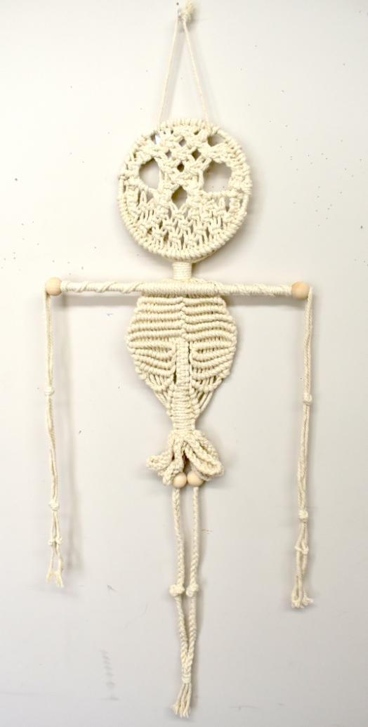 39" Skeleton Hanging Macrame image