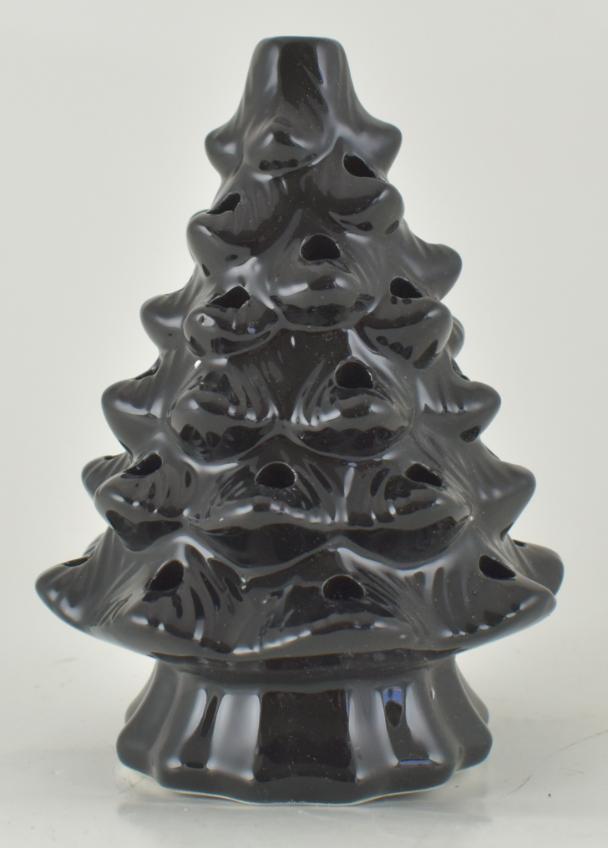 7" Black Halloween Ceramic Tree image