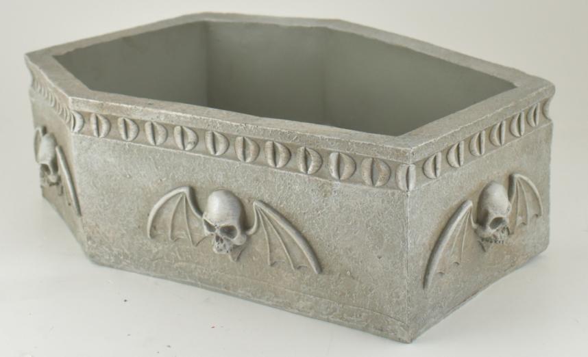 11" Resin Coffin Container Decor image
